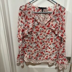 White House Black Market Floral Blouse